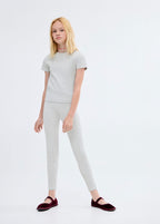 T-Shirt Sport Gris Clair Chiné - Fille