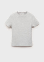 T-Shirt Sport Gris Clair Chiné - Fille