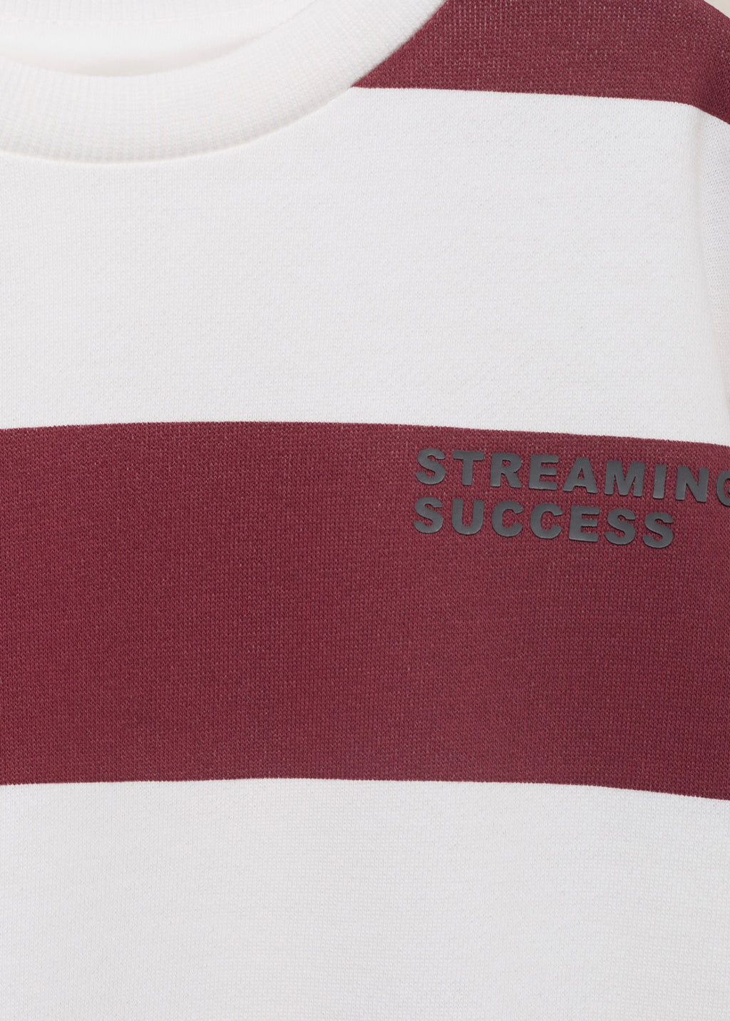Sweat Striblo Lie De Vin - Garçon