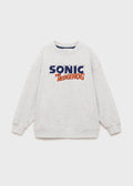 Sweat Sonicthe Gris Moyen Chiné - Garçon