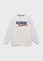 Sweat Sonicthe Gris Moyen Chiné - Garçon