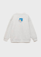Sweat Sonicthe Gris Moyen Chiné - Garçon