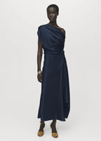 Robe Satinée Asymétrique