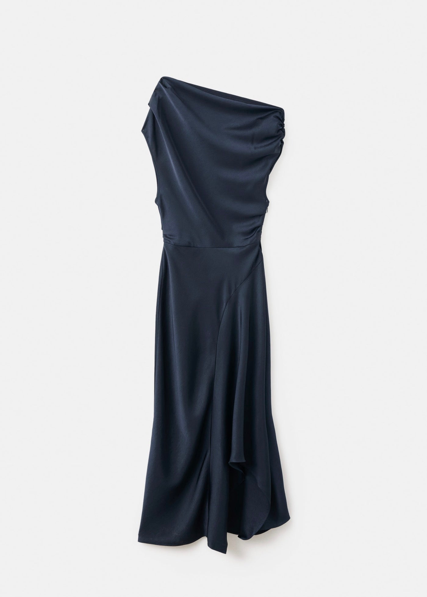 Robe Satinée Asymétrique