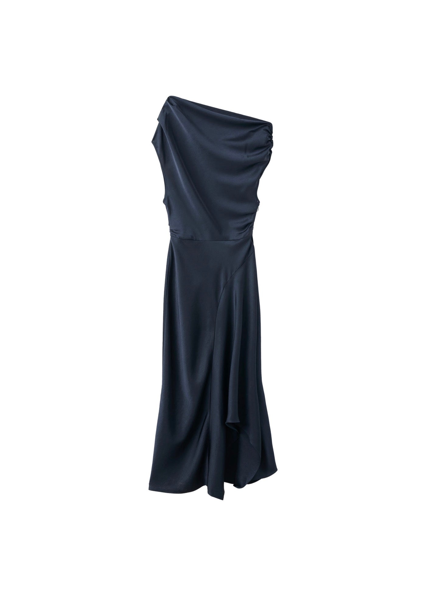 Robe Satinée Asymétrique