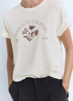 T-Shirt En Coton Imprimé