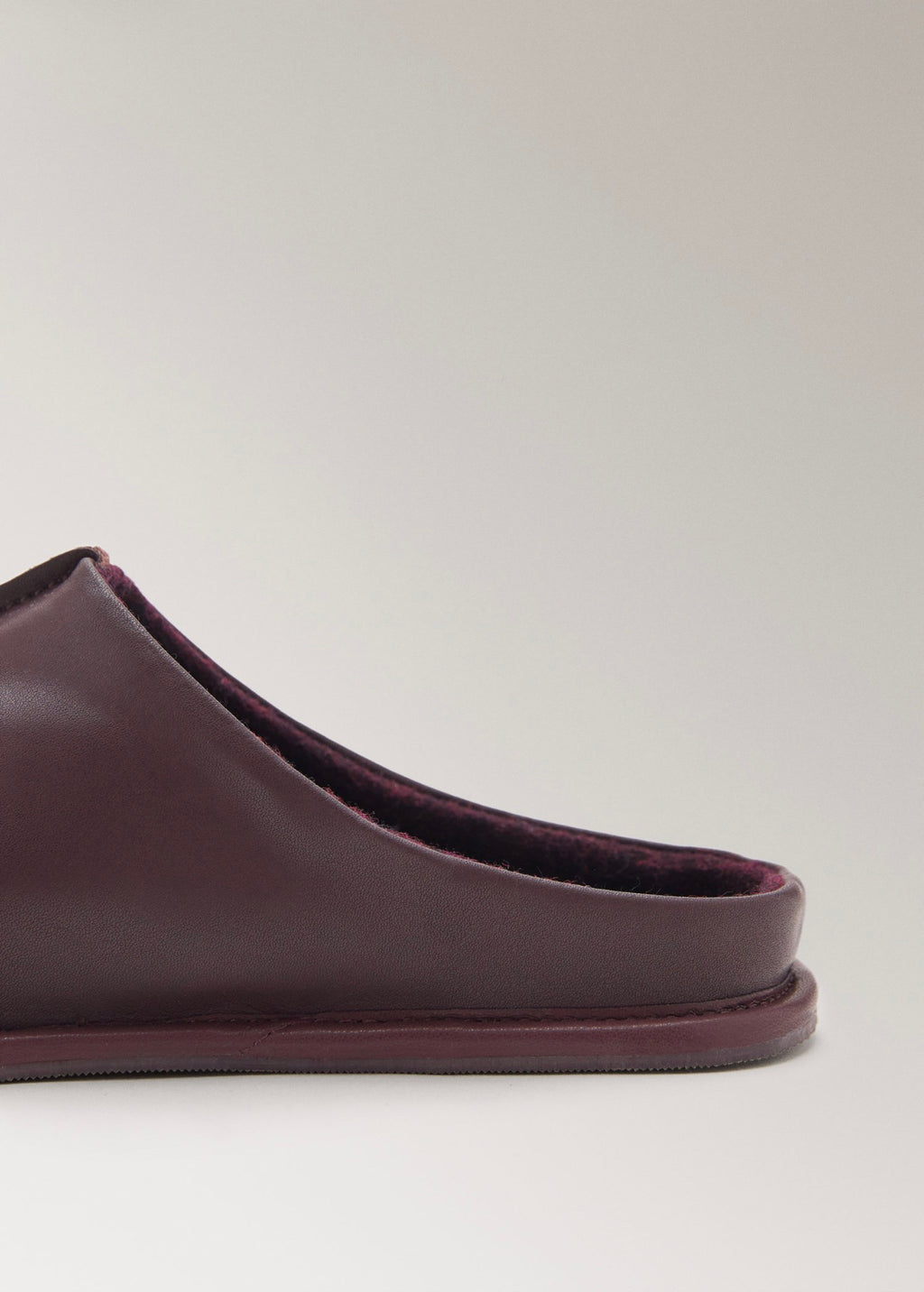 Sabots En Cuir Détail Couture