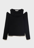 T-Shirt Layer Noir - Fille