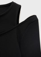 T-Shirt Layer Noir - Fille