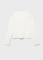 Camiseta con recortes blanco roto - Niña