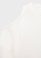 Camiseta con recortes blanco roto - Niña