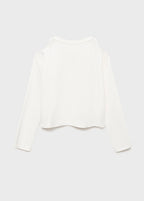 Camiseta con recortes blanco roto - Niña
