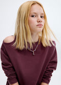 T-Shirt Cutout Bordeaux - Fille