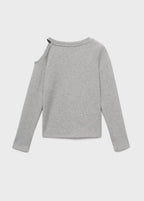 Camiseta Cutl Gris Medio Jaspeado - Niña