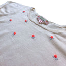 Bonpoint - T-Shirt Crème Avec Roses Brodées - 8 Ans