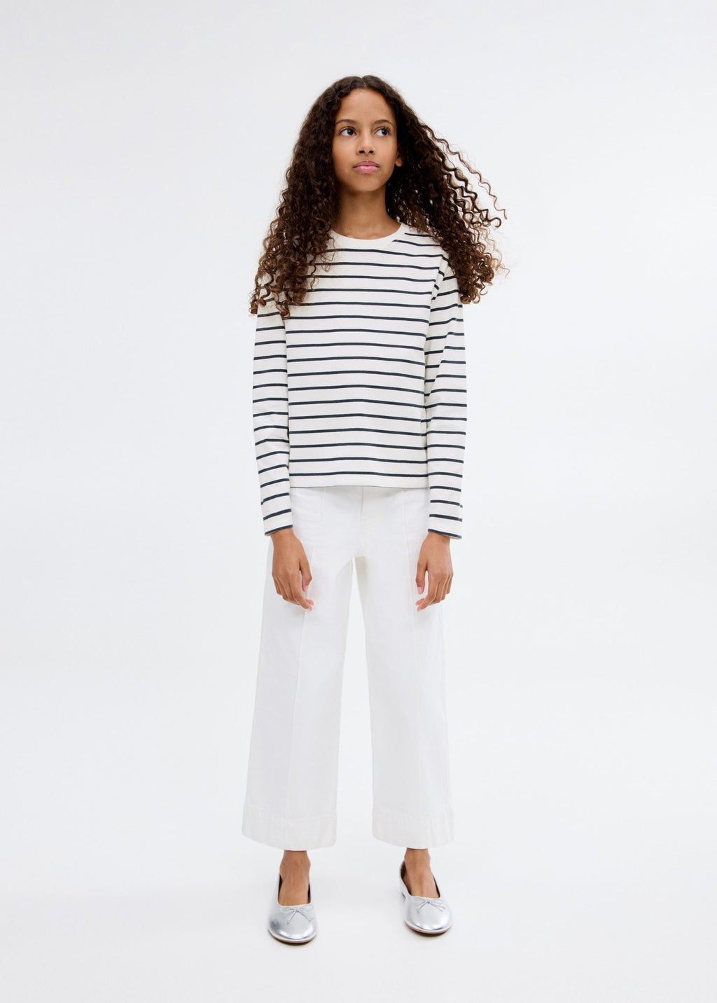 Camiseta Stripes Azul Marino - Niña