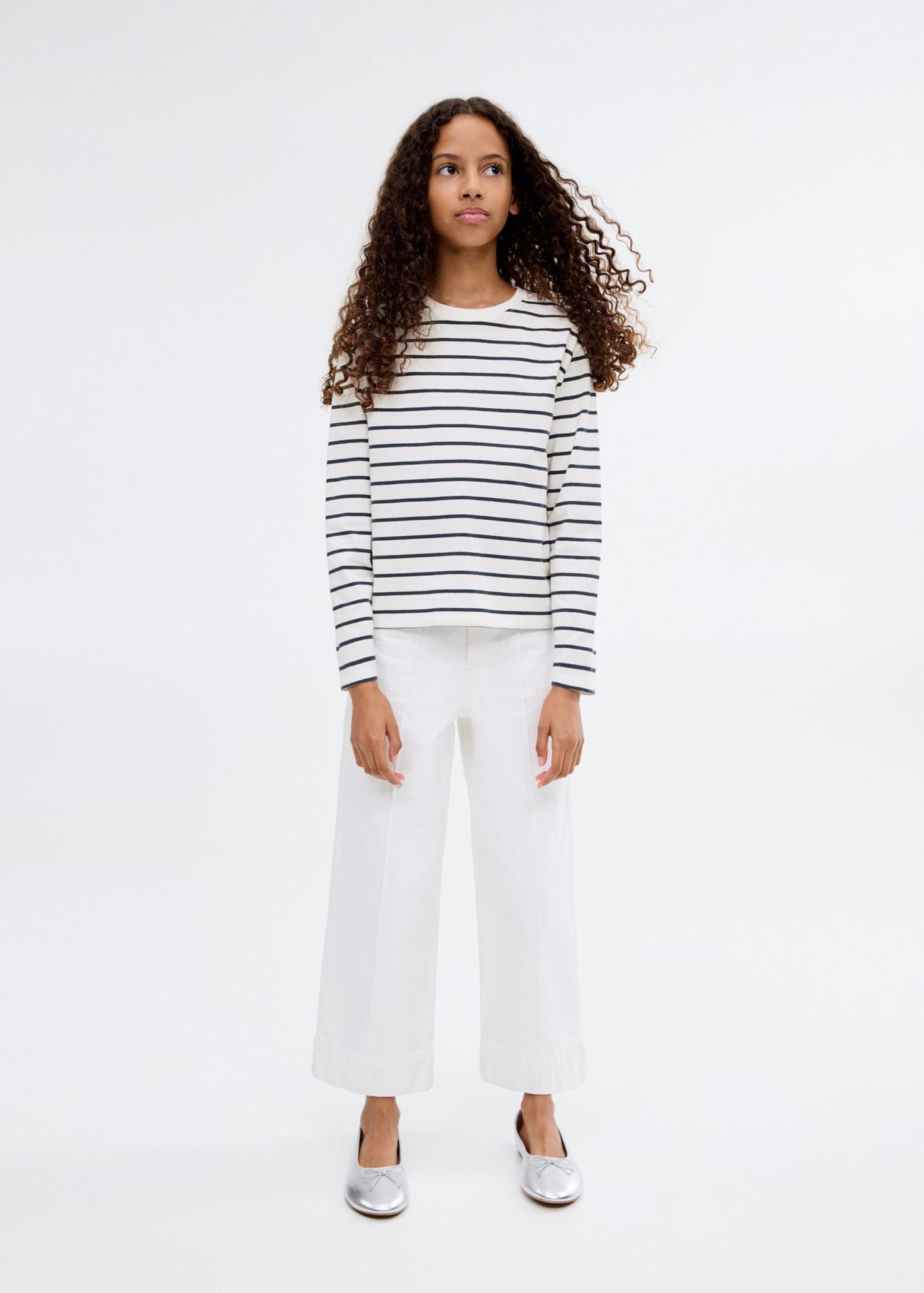 Camiseta Stripes Azul Marino - Niña