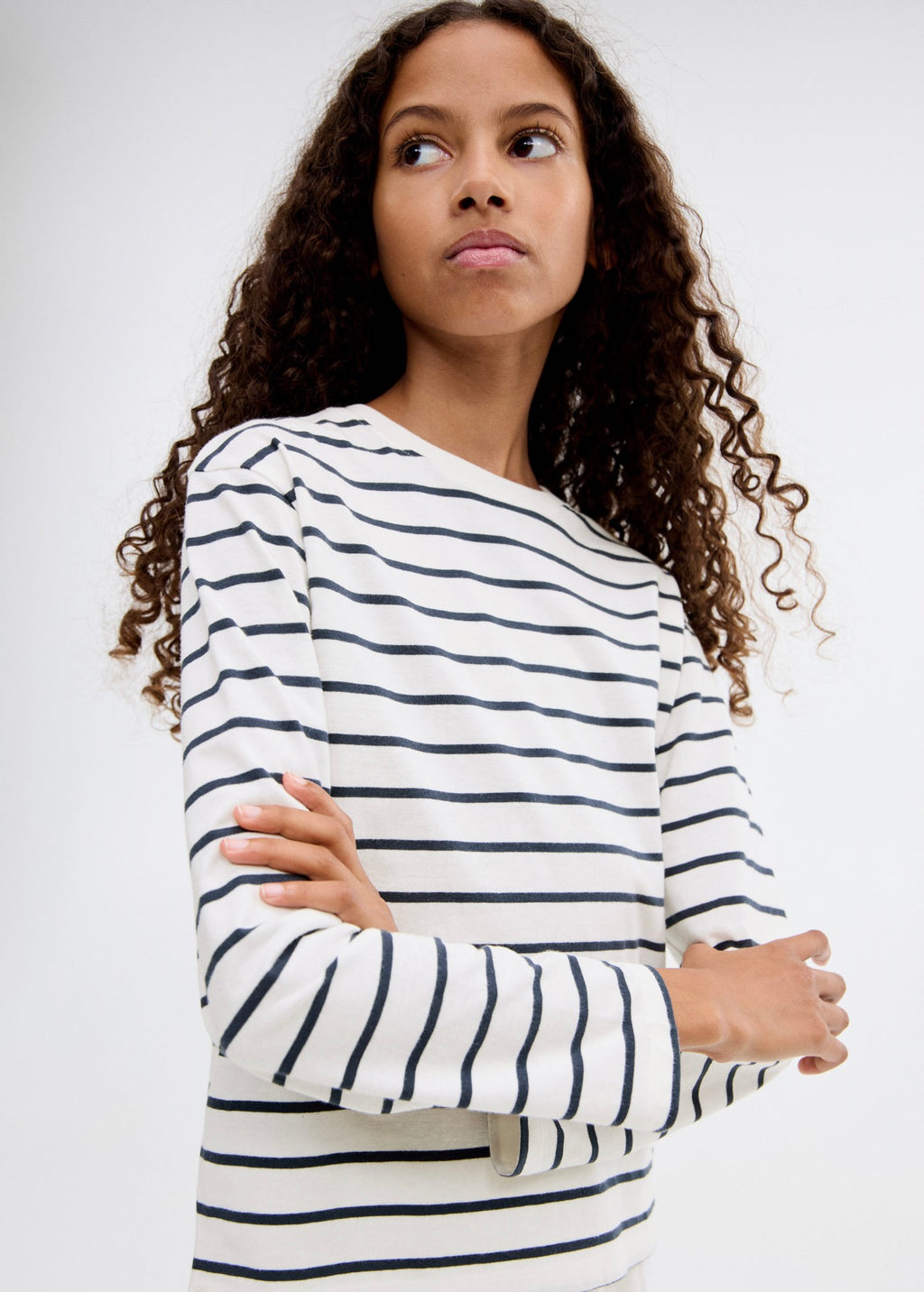 Camiseta Stripes Azul Marino - Niña