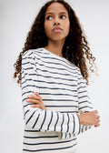 Camiseta Stripes Azul Marino - Niña