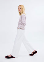 T-Shirt Stripes Violet Clair/Pastel - Fille