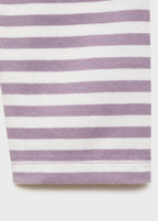 T-Shirt Stripes Violet Clair/Pastel - Fille