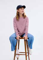 T-Shirt Stripes Rose - Fille