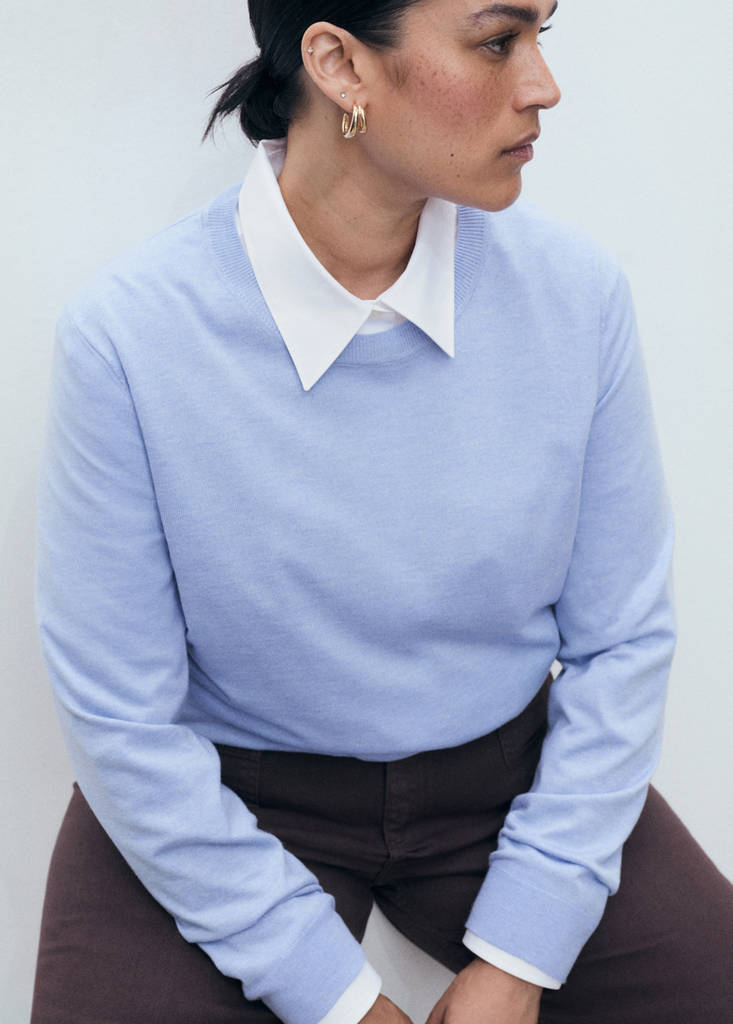 Pull-Over Maille Fine Col Rond