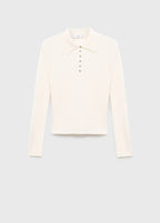 Pull-Over Maille Côtelée Col Polo