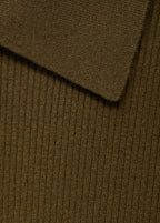 Pull-Over Maille Côtelée Col Polo