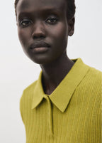 Pull-Over Maille Côtelée Col Polo