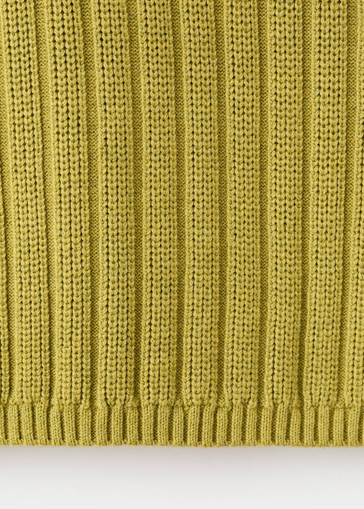 Pull-Over Maille Côtelée Col Polo