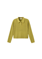 Pull-Over Maille Côtelée Col Polo
