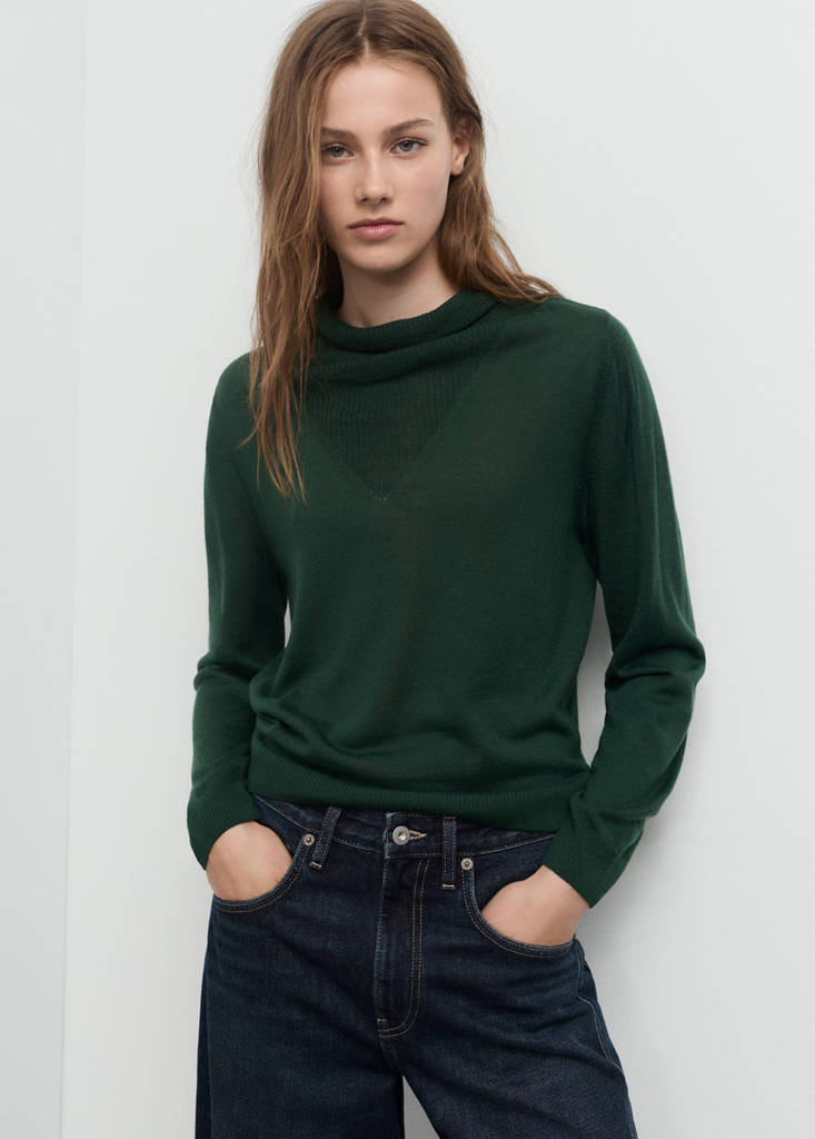 Pull Maille Col Drapé
