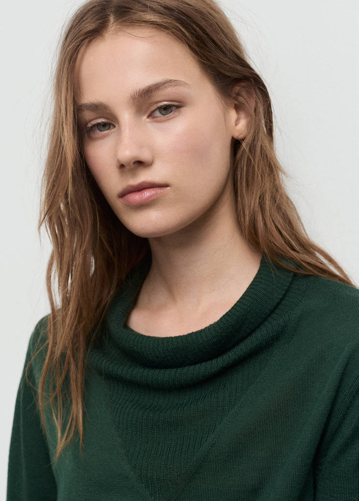 Pull Maille Col Drapé