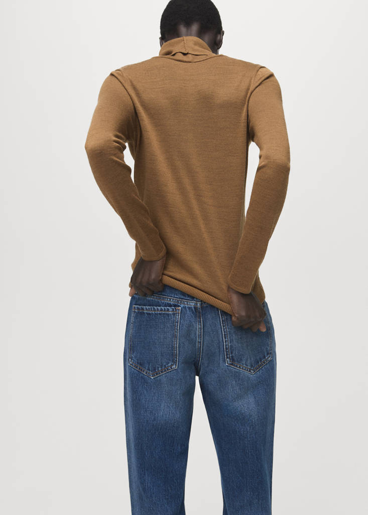 Pull Col Montant En Laine Mélangée