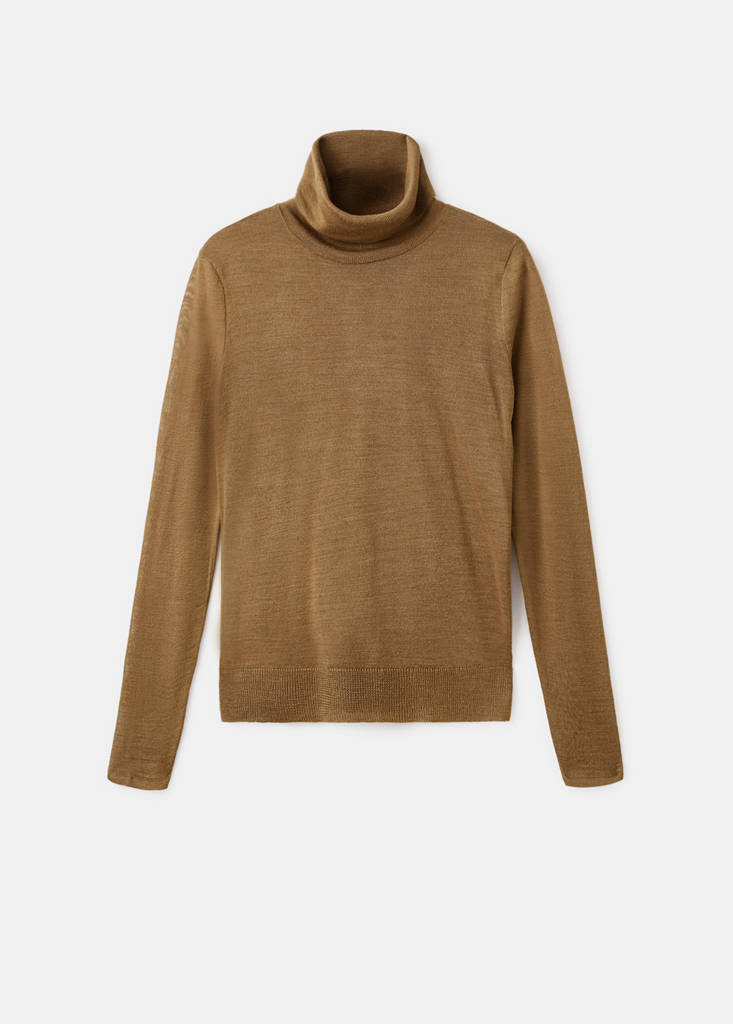 Pull Col Montant En Laine Mélangée