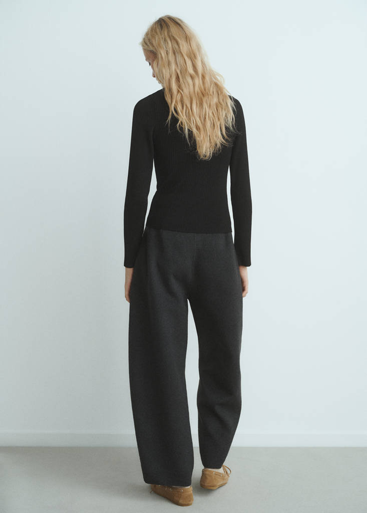 Pull Maille Côtelé Bouton Bijou