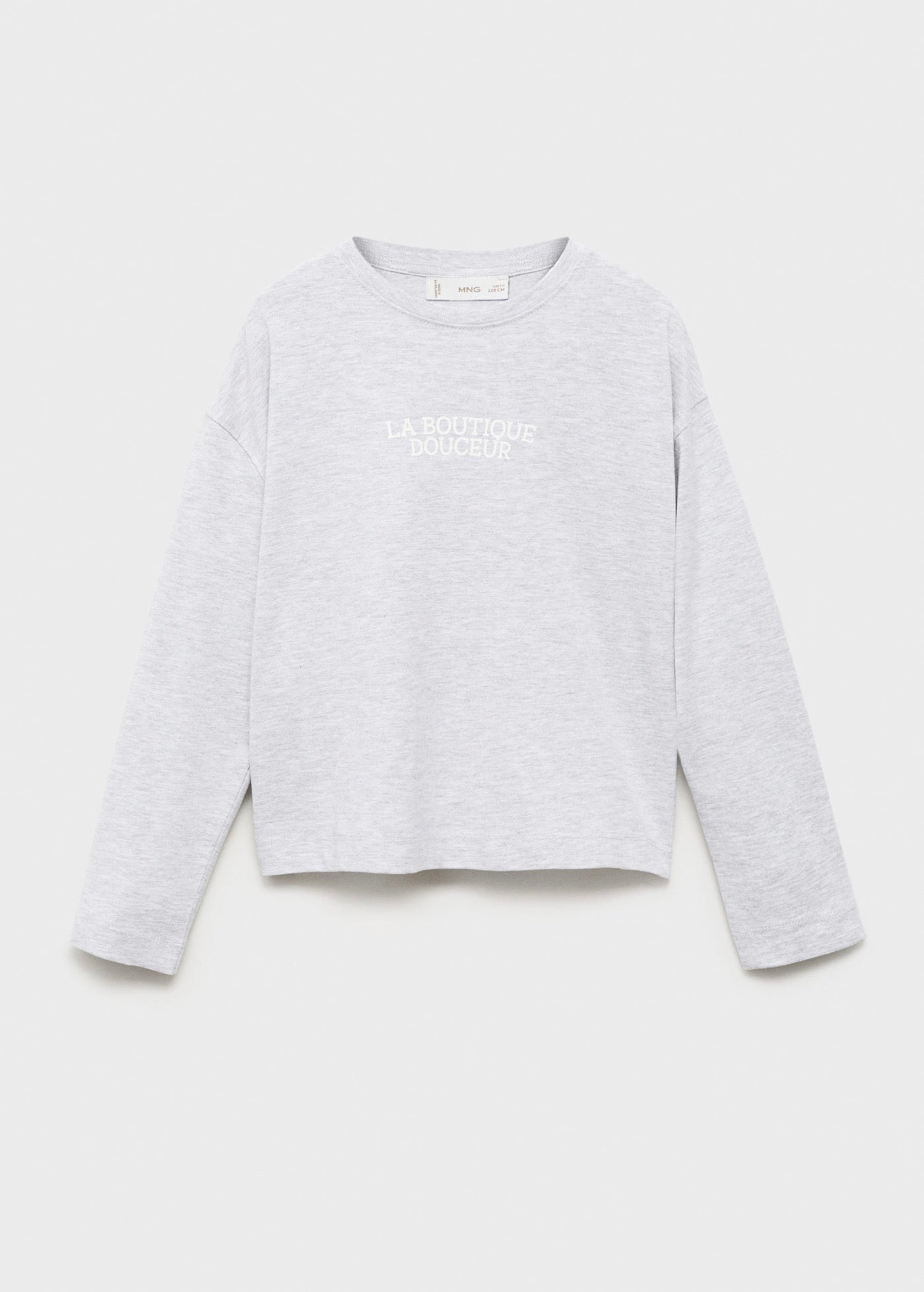 Camiseta Shop Gris Claro Jaspeado - Niña