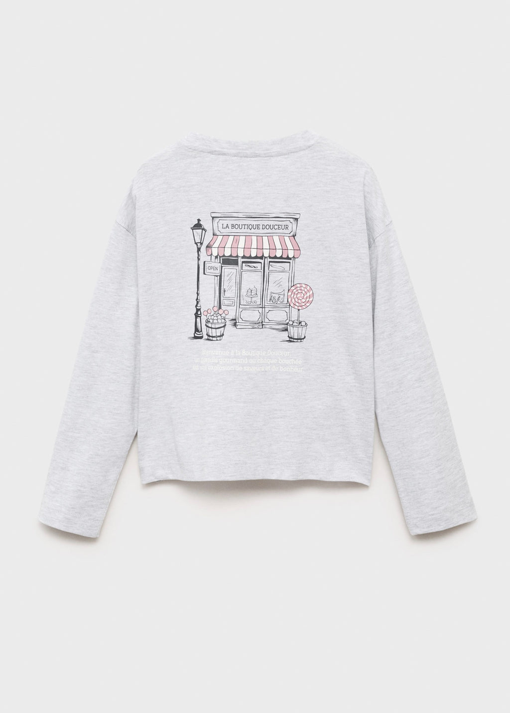 Camiseta Shop Gris Claro Jaspeado - Niña
