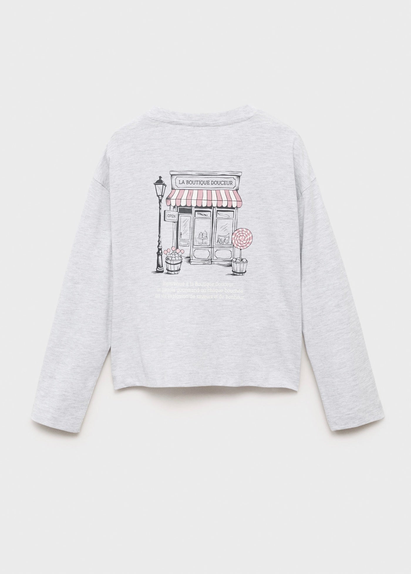 Camiseta Shop Gris Claro Jaspeado - Niña