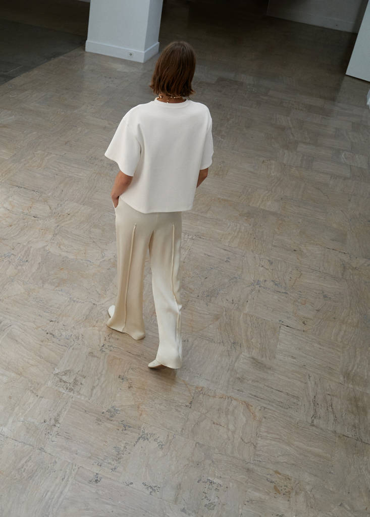 Pantalon Satiné Ouvertures Latérales