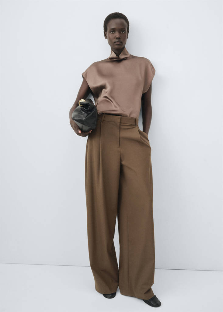 Pantalon De Costume Droit À Pinces
