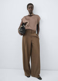 Pantalon De Costume Droit À Pinces