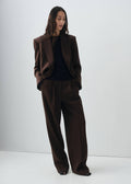 Pantalon De Costume Droit À Pinces
