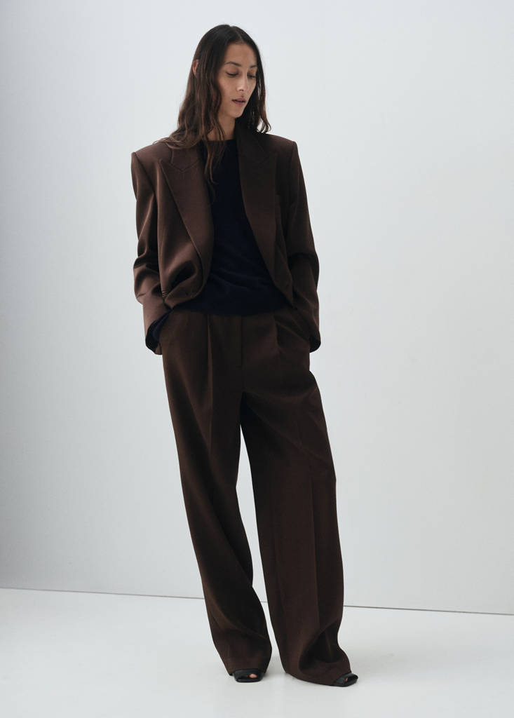 Pantalon De Costume Droit À Pinces