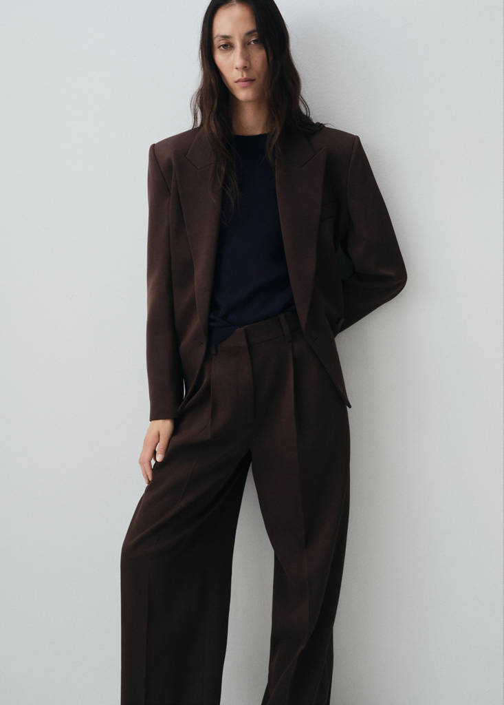 Pantalon De Costume Droit À Pinces