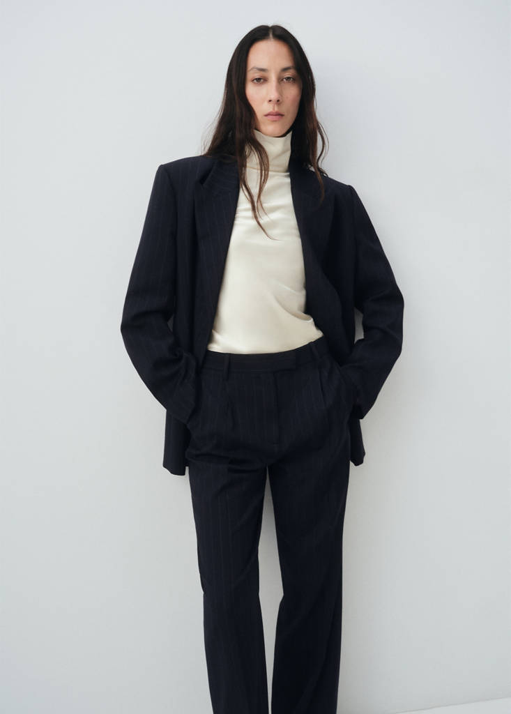 Pantalon De Costume Fines Rayures