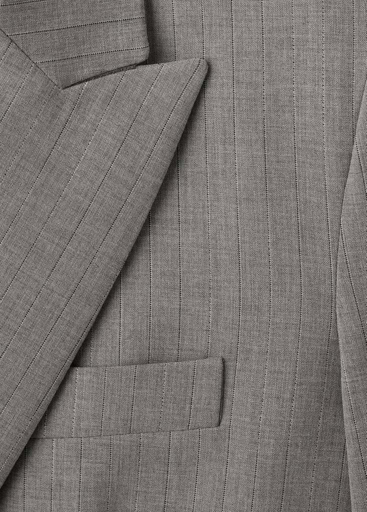 Blazer De Costume En Laine Mélangée Double Boutonnage