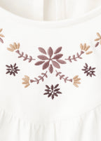 T-Shirt Can Blanc Cassé - Fille