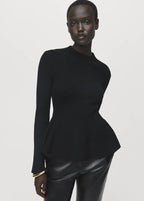 Pull Péplum Maille Côtelée